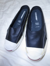 CONVERSE JACK PURCELL RET MULE LETHER コンバース ジャックパーセル ミュール レザー US 9 27.5cm ブラック 黒 サンダル クロッグ_画像1