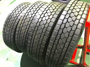 k841-1-1 ☆295/80R22.5 BS再生 M801パターン 新古品4本！ 残溝15mm 安心のブリヂストン♪ 　k340