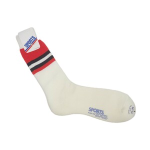 即決 80s SPORTS TUBE SOCKS チューブ ソックス ボーダー ハイソックス 靴下 日本製