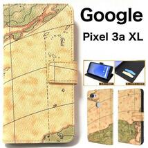 スマホケース Google Pixel 3a XL グーグル ピクセル グーグル 地図 手帳型ケース_画像1