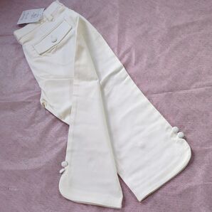【お値下げ】ストレッチパンツ W67 l 膝下 オフホワイト