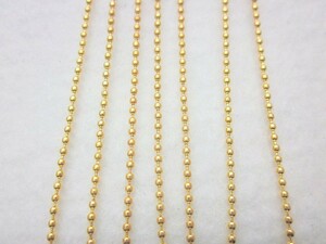 チェーン ボールチェーン φ1mm 金 2ｍ ビーズクラブ