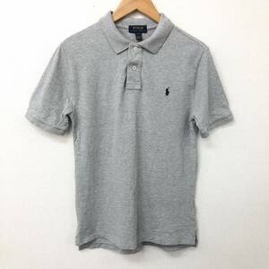 □POLO RALPH LAUREN 半袖ポロシャツ 灰 L(14-16) ポロラルフローレン キッズ ロゴ刺繍 複数落札同梱OK B230724-302