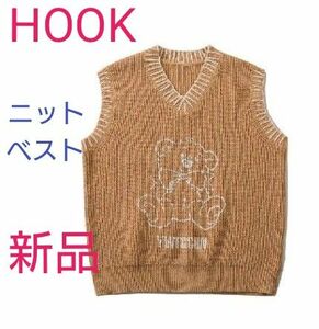 最終値下げ【定価5379】新品★HOOK・フック★メンズベスト・トップス・ノースリーブ★ニットベスト★ユニセックス★XL