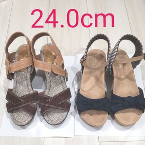 レディース ヒールサンダル ミュール 24.0cm程度