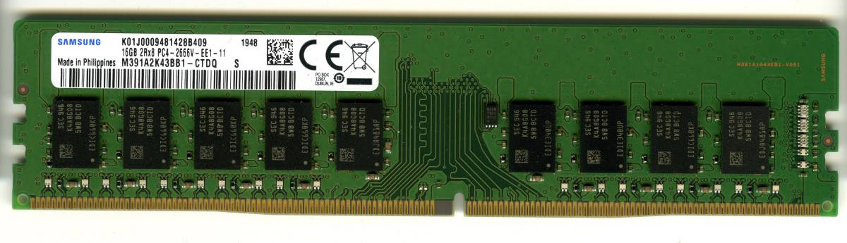 中古 4枚組 DDR4-2666 32GB ECC UDIMM 計128GB