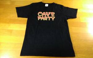 ザ・クロマニヨンズ CAVE PARTY Tシャツ SIZE:Lくらい 黒 送料215円～