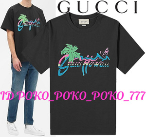 即決 20AW グッチ GUCCI ロゴ ウォッシュ加工 オーバーサイズ Tシャツ クリーニング済み