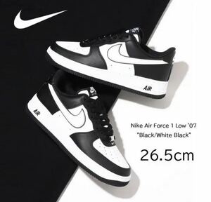 【送料無料】【新品】26.5㎝　Nike Air Force 1 Low '07 ナイキ エアフォース1 ロー '07 ホワイト/ブラック　パンダ