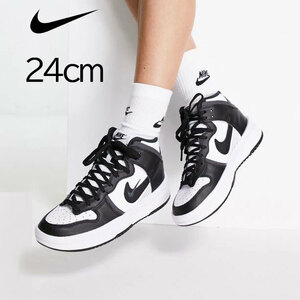 [ бесплатная доставка ][ новый товар ]24.NIKE WMNS DUNK HI UP Nike wi мужской Dunk высокий выше черный / белый 