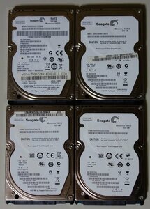 3857 2.5インチ内蔵SATAハードディスク 500GB Seagate ST9500325AS 4個まとめて 9.5mm 5400rpm 正常 3060/4461/11056/16137時間 Mac/Win