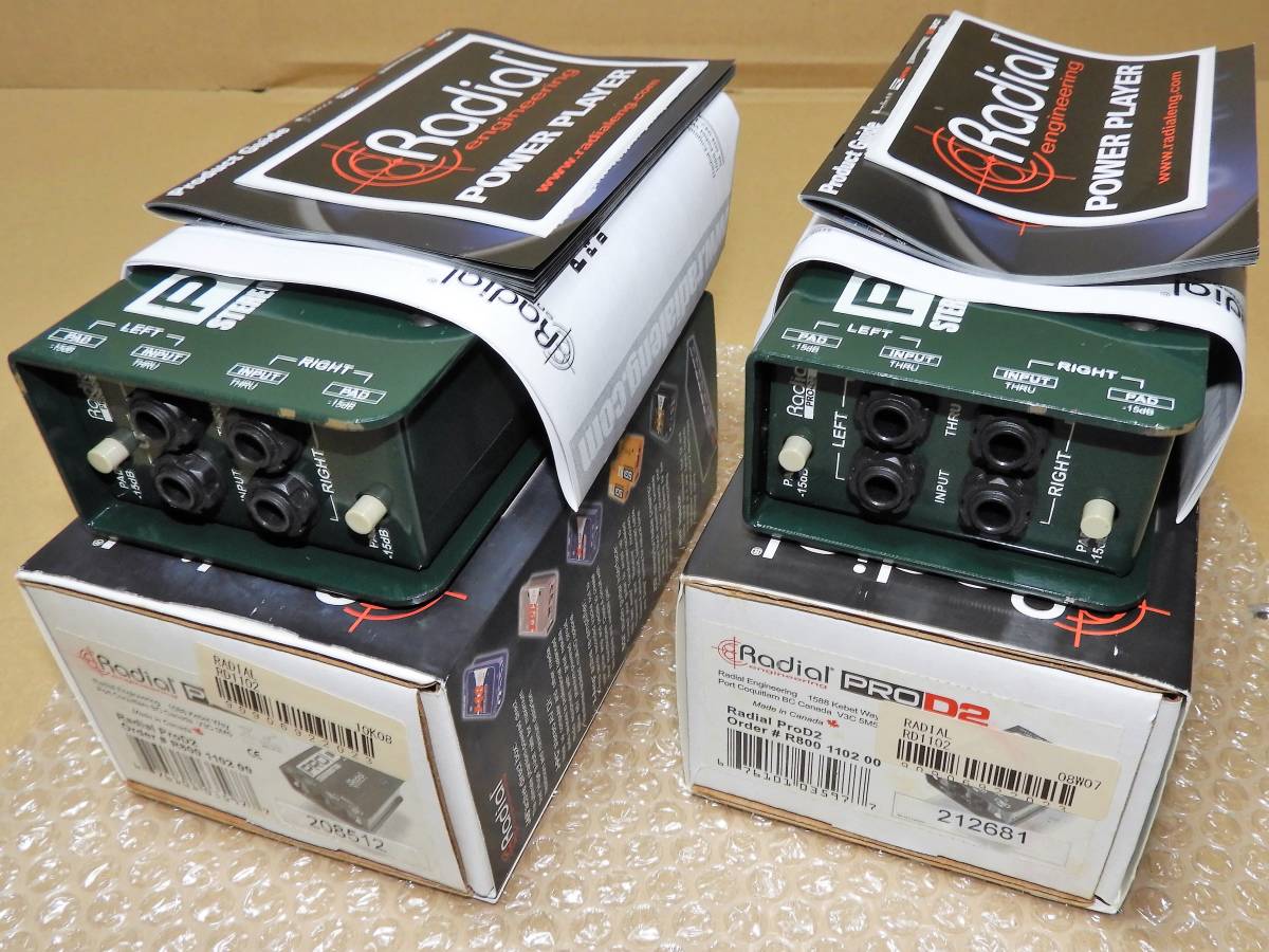 RADIAL ラジアル PRO D2 パッシブ ダイレクトボックス DI ペア(2個