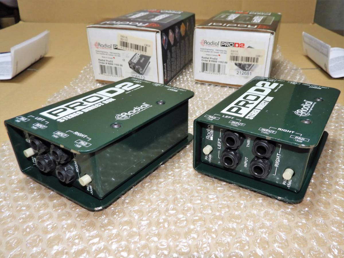 RADIAL ラジアル PRO D2 パッシブ ダイレクトボックス DI ペア(2個