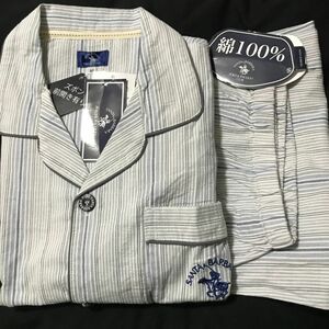 POLO夏用メンズパジャマ　綿100% 半袖長パンツ　新品　M