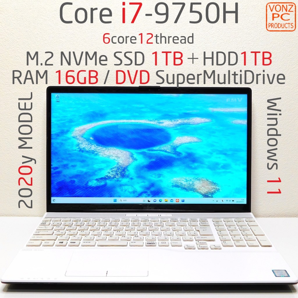 ☆2020yモデル☆Windows11☆Core i7-9750H☆M.2 NVMe SSD1TB+HDD1TB