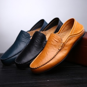  выгодная покупка * мужской обувь Loafer туфли без застежки кожа обувь одноцветный мокасины обувь для вождения мягкий 24.5cm~27cm