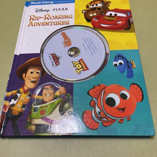 ◎英語絵本　3-in-1 Read-Along Storybook and CD: Disney Pixar Rip-Roaring Adventures (Read-Along Storybook and CD (3-in-1)) 英語版