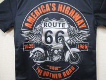 【新品・即決】ROUTE66　Tシャツ　①　XL　ルート66　アメリカ　USA　バイク　ブラック　黒　オレンジ　クリックポスト発送可_画像2