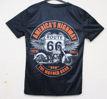 【新品・即決】ROUTE66　Tシャツ　①　L　ルート66　アメリカ　USA　バイク　ブラック　黒　オレンジ　クリックポスト発送可_画像3