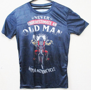 【新品・即決】OLDMAN　Tシャツ　①　L　オールドマン アメリカン アメリカ USA バイク ブラック　黒　クリックポスト発送可