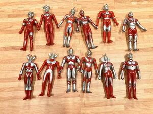 当時物 中古 ソフビ ウルトラマン まとめて セット エース レオ タロウ 母 父 グレート バンダイ