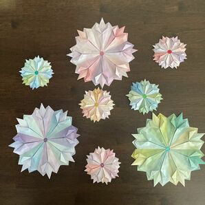 折り紙　花火　花　壁面飾り　ハンドメイド