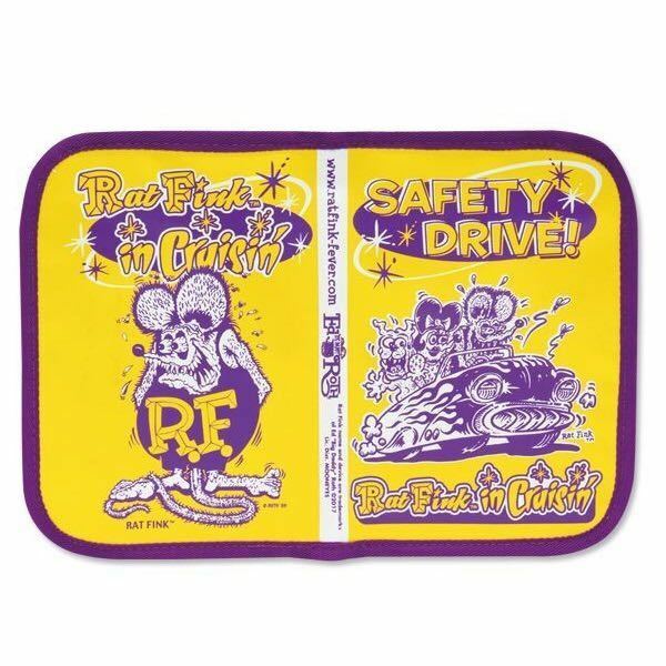 送料込み 廃盤 Rat Fink ラットフィンク 車検証ホルダー イエロー 黄色 旅行 にも パスポート 旅券ケース mooneyes ムーンアイズ moon eyes