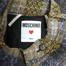 美品/モスキーノ MOSCHINO タイトスカート 表記 9号 M 相当 黄色 イエロー チェック柄 ツイード お出掛け 秋冬 ボトムス レディース_画像5