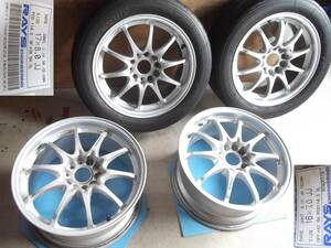 A★MR2SW20MR-2RAYS鍛造軽量CE28N-16インチOFF+42-7J-PCD114.3-5H+17インチOFF+38-8J-PCD114.3-5H