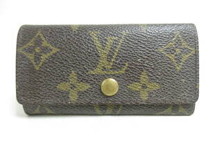 11498◆【SALE】希少USA製 LOUIS VUITTON ルイヴィトン モノグラム M62631 ミュルティクレ4 キーケース MADE IN FRANCE 中古 USED