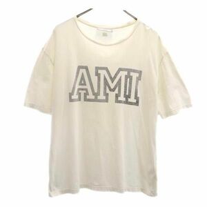 アミアレクサンドルマテュッシ リバースプリント 半袖 Tシャツ M ホワイト系 ami alexandre ｍattiussi ロゴ メンズ 230706