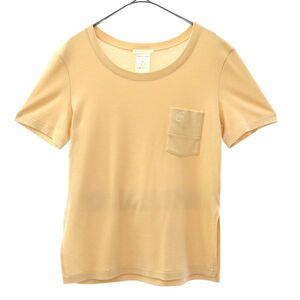 クロエ バックリボン 刺繍 半袖 Tシャツ XS ピンク Chloe ポケット付き ロゴ レディース 230714