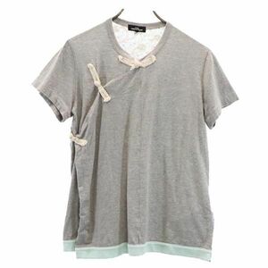 トリココムデギャルソン 2020年 日本製 デザイン 柄切替 半袖 Tシャツ M グレー系 tricot COMME des GARCONS レディース 230728