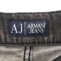 アルマーニジーンズ ストレート デニムパンツ EU30 ブラック系 ARMANI JEANS ジーパン ボタンフライ ストレッチ メンズ 230729_画像8