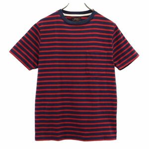 ビームス ボーダー 半袖 Tシャツ S ネイビー系 BEAMS ポケT メンズ 230731