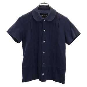  tricot Comme des Garcons 2005 year made in Japan circle collar short sleeves shirt S navy tricot COMME des GAR_ONS lady's 230622