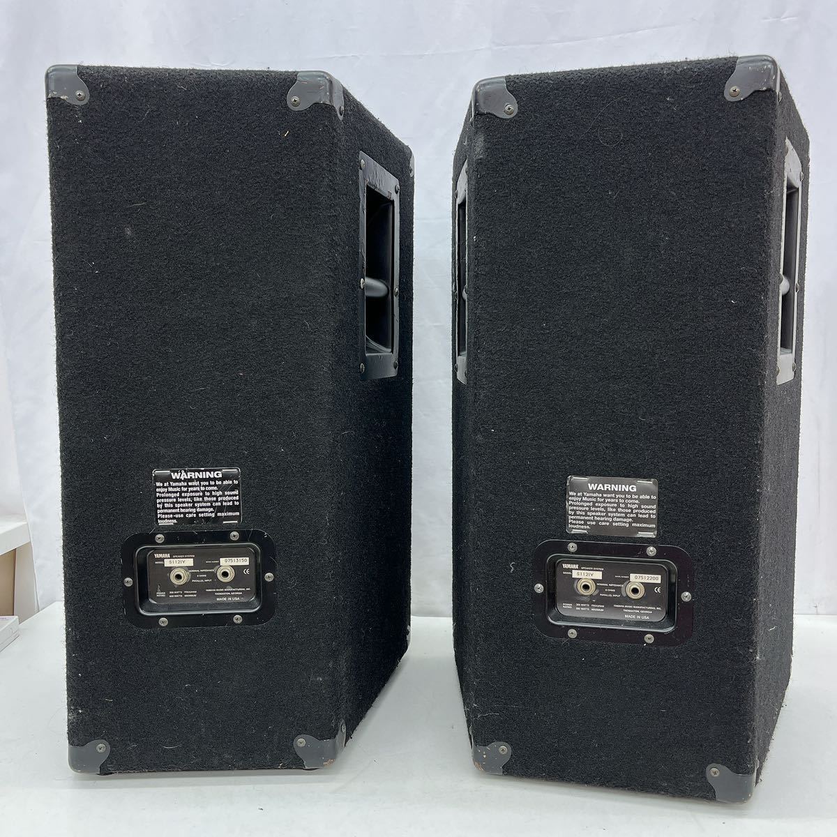 6AB173 YAMAHA ヤマハ モニター スピーカー S112IV ペア 2個 ブラック