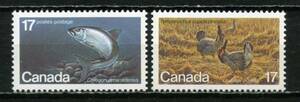 ∞カナダ　1980年　絶滅危惧動物　SC#853~54　未使用NH　2種完