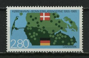 ∞デンマーク　1985年　ボン宣言30年　SC#770　未使用NH　1種完