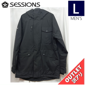 【OUTLET】 SESSIONS SUPPLY JKT カラー:BLACK Lサイズ メンズ スノーボード スキー ウェア ジャケット JACKET アウトレット