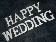 HAPPY WEDDING アルファベット デコ オブジェ_画像1