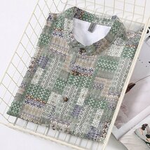 ★実用品★半袖シャツ 上質 リネンシャツ メンズ Tシャツ 総柄　夏新品 サマー 半袖シャツ アロハシャツ 心地良しＭ～3ＸＬ_画像2