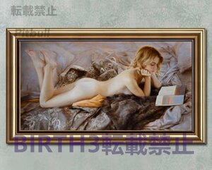 新入荷★ 人気美品☆絵画人物画美人裸婦像画 人体40x70cm額裝 美人画 女性ヌード