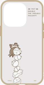 チップ と デール iPhone 14Pro 13Pro クリア ケース カバー スマホ 透明 ディズニー キャラクター 可愛い 大人 耐衝撃