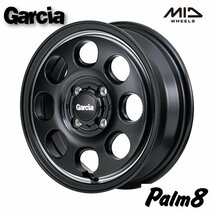 【送料無料】沖縄・離島は除く セミグロスブラック GARCIA パーム8 4.5J×15in IS45 PCD100 新品4本 デリカミニ スペーシアベース に_画像1