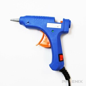 小型 補修 接着 強力粘着 手芸 クラフト DIY デント リペア 110V 20W 6.5~7.2mm スイッチ付き ボンドガン グルーガン 青