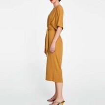 ★ 即決・送料無料 ★ ZARA ザラ ノットディテール ワンピース S マスタード_画像4