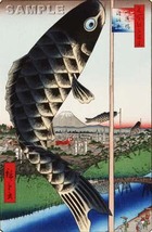 歌川広重 (Utagawa Hiroshige)(1797-1858)　木版画 江戸百景 　水道橋駿河台 初版1856-58年頃　 広重ならではの独特な構図をご堪能下さい!!_画像5