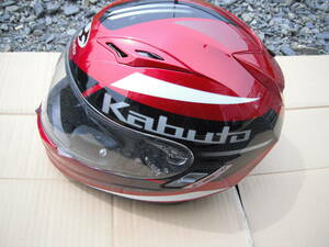SATU388　OGK　兜　カムイ　ヘルメット　Lサイズ59～60　KAMUI　Kabuto　赤　フルフェイス　同梱OK　