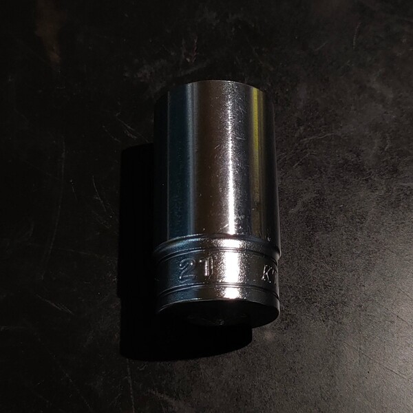 未使用保管品 KTC 京都機械工具 9.5sq 3/8” セミディープソケット 六角 B3M-21
